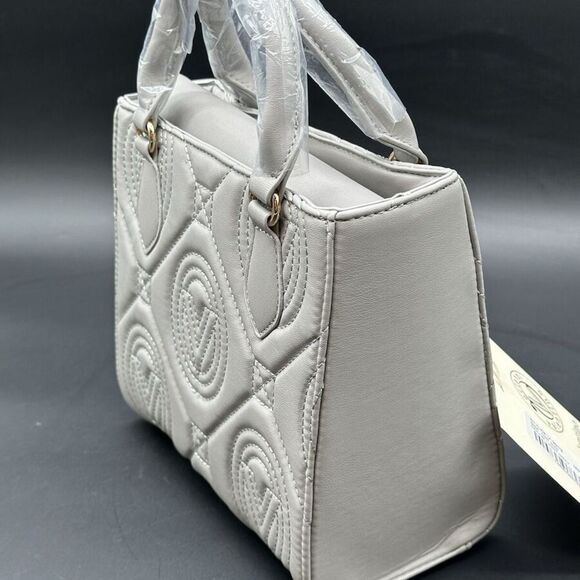 Valentino Orlandi V-2012 Light Grey Quilted Handbag NWT in packaging - Picture 4 of 10